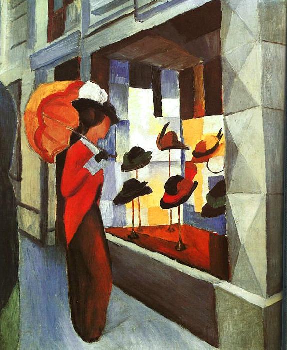 August Macke Hat Shop Norge oil painting art